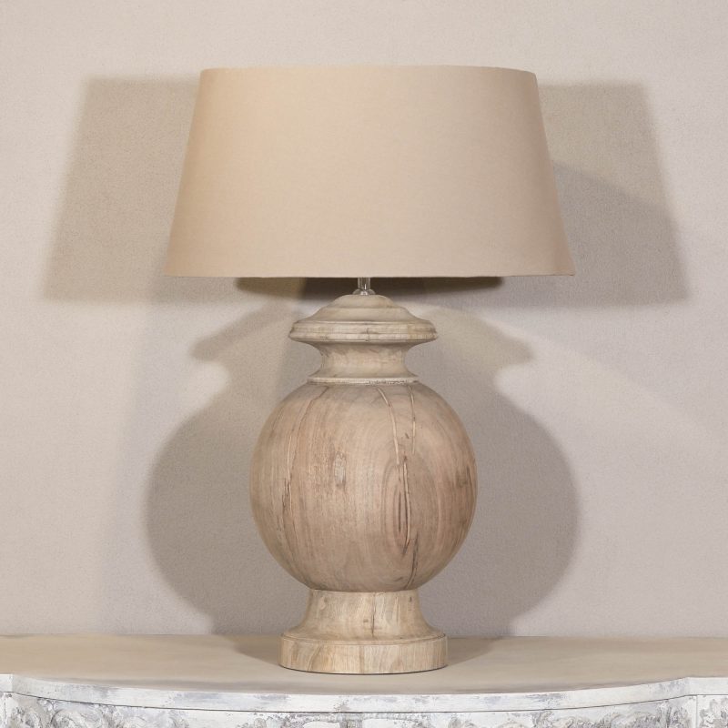 Ostia Aged Ceramic Grey Table Lamp With Shade (Copy) Shade (Copy) UK