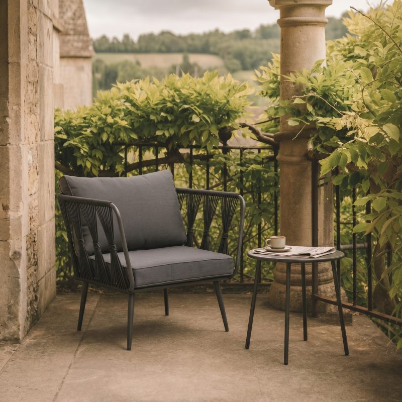 Saltum Black Garden Armchair Garden Armchair UK