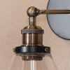 Industrial Factory Satin Nickel Finish Wall Light With Glass Shade (Copy) Shade (Copy) UK