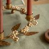 Noel 5 Candle Gold Holly Candelabra Holly Candelabra UK