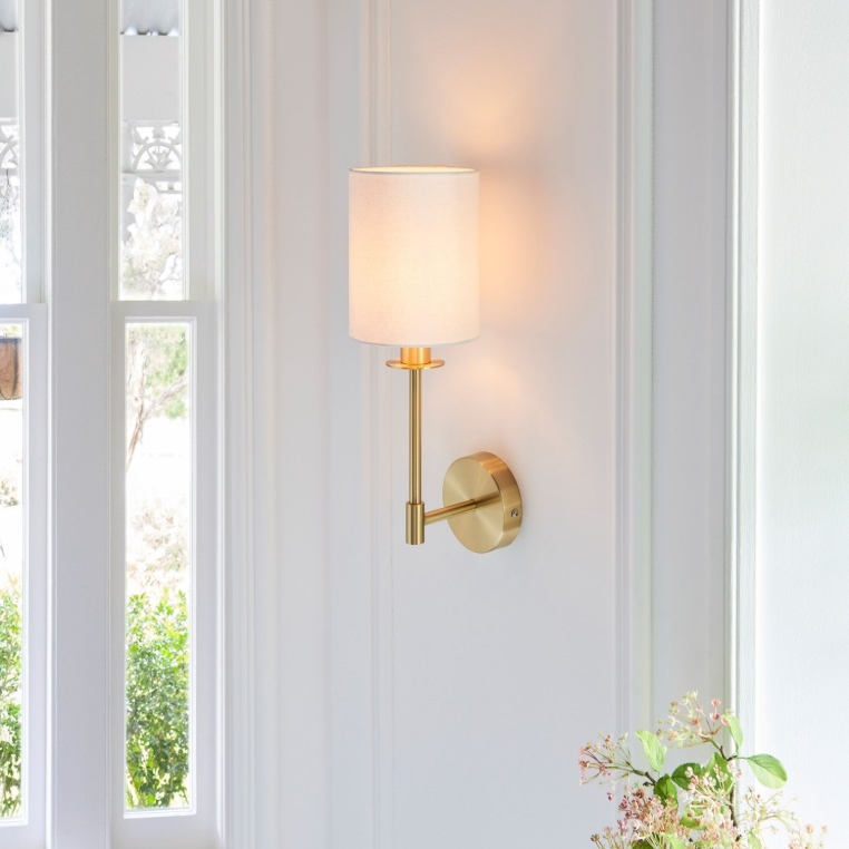 Rannier Satin Brass Wall Light Wall Light UK