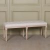 Audeleine Upholstered Footstool French Style Wooden Bench Wooden Bench UK