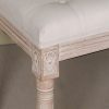 Audeleine Upholstered Footstool French Style Wooden Bench Wooden Bench UK