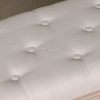 Audeleine Upholstered Footstool French Style Wooden Bench Wooden Bench UK