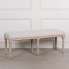 Audeleine Upholstered Footstool French Style Wooden Bench Wooden Bench UK