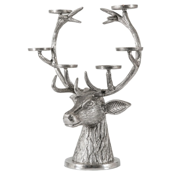 Aluminium Stag Deer Head Decorative Candelabra Decorative Candelabra UK