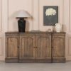 Carlotta Rustic Breakfront Sideboard With Mirrored Doors (Copy) Doors (Copy) UK