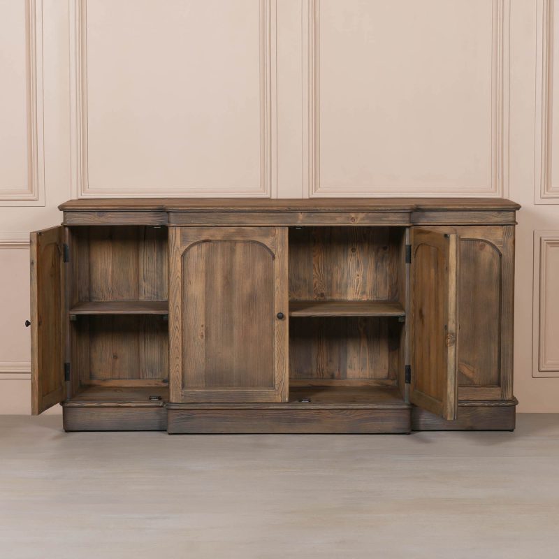 Sylvan Arched Four-Door Breakfront Sideboard in Vintage Pine Vintage Pine UK