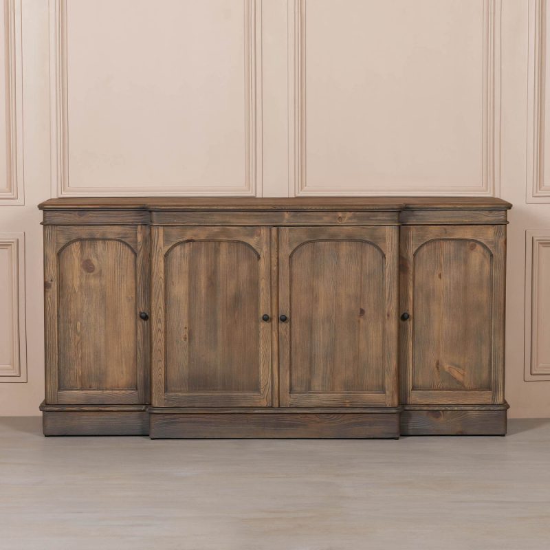 Sylvan Arched Four-Door Breakfront Sideboard in Vintage Pine Vintage Pine UK