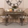 Sylvan 110cm Square Reclaimed Pine Dining Table with Drawer with Drawer UK