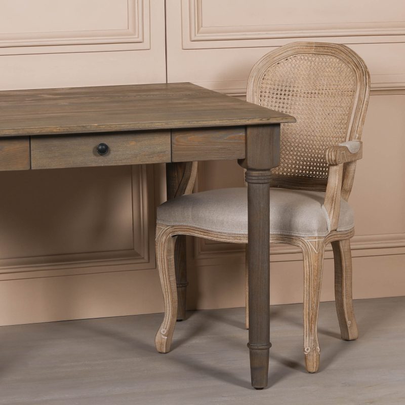 Sylvan 110cm Square Reclaimed Pine Dining Table with Drawer with Drawer UK