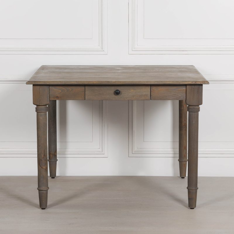 Sylvan 110cm Square Reclaimed Pine Dining Table with Drawer with Drawer UK