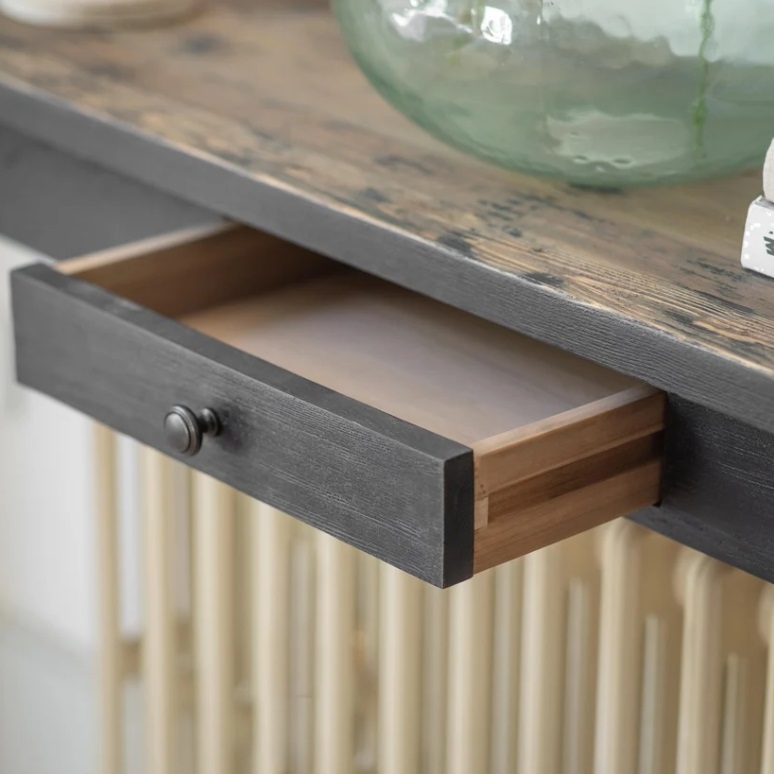 Midnight Black Wall Mounted Console Table Console Table UK