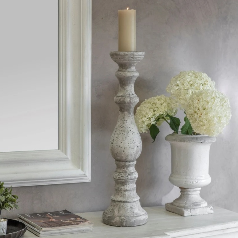 Stone Effect Tall Candle Holder Candle Holder UK
