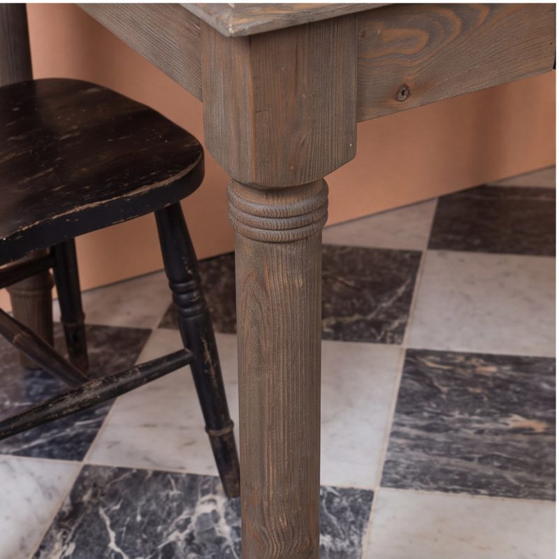 Sylvan 110cm Square Reclaimed Pine Dining Table with Drawer with Drawer UK