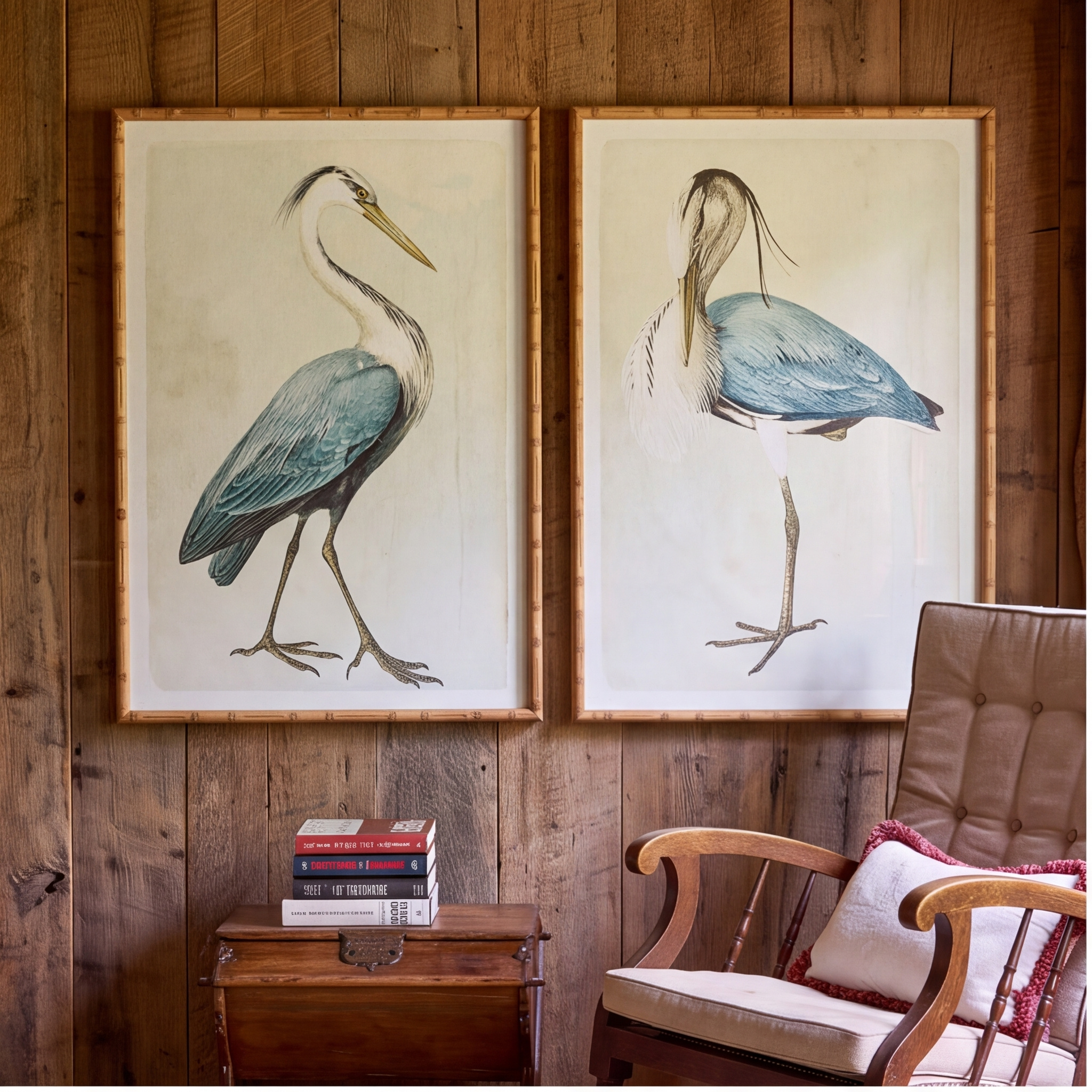 Set Of Two Framed Blue Birds Prints Birds Prints UK