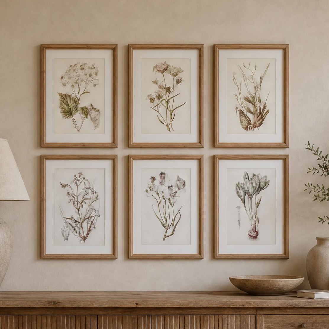 Set Of Six Botanical Framed Prints Framed Prints UK