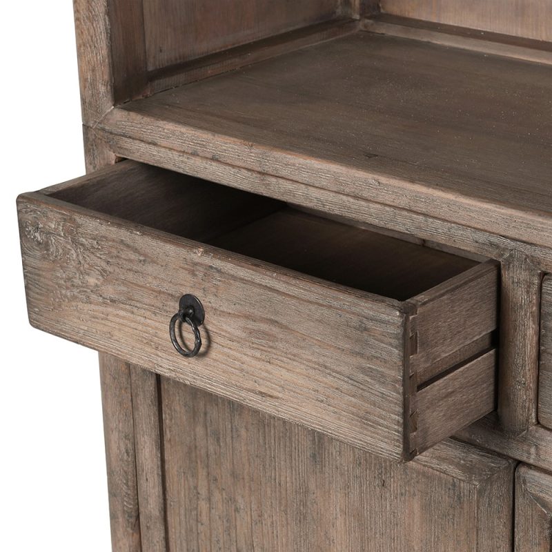 Kansu Architectural Rustic Grand Display Cabinet Display Cabinet UK