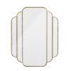 Tiered Brass Finish Frame Art Deco Iron Wall Mirror Wall Mirror UK