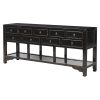 Dynasty Distressed Black Oriental 190cm Sideboard 190cm Sideboard UK