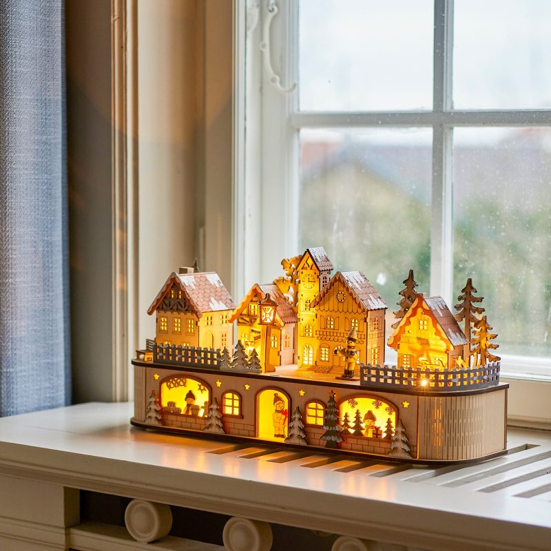 Heritage Wooden Christmas Tabletop Light Tabletop Light UK